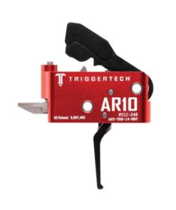 Trigger Tech Diamond PVD Flat Trigger Two-Stage Drop-In, Black/Red